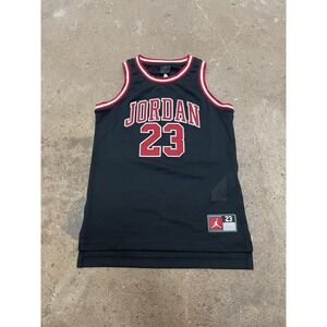 Jordan Basketball Jersey Youth 10-12 Black Mesh 23 Michael Jordan Tank